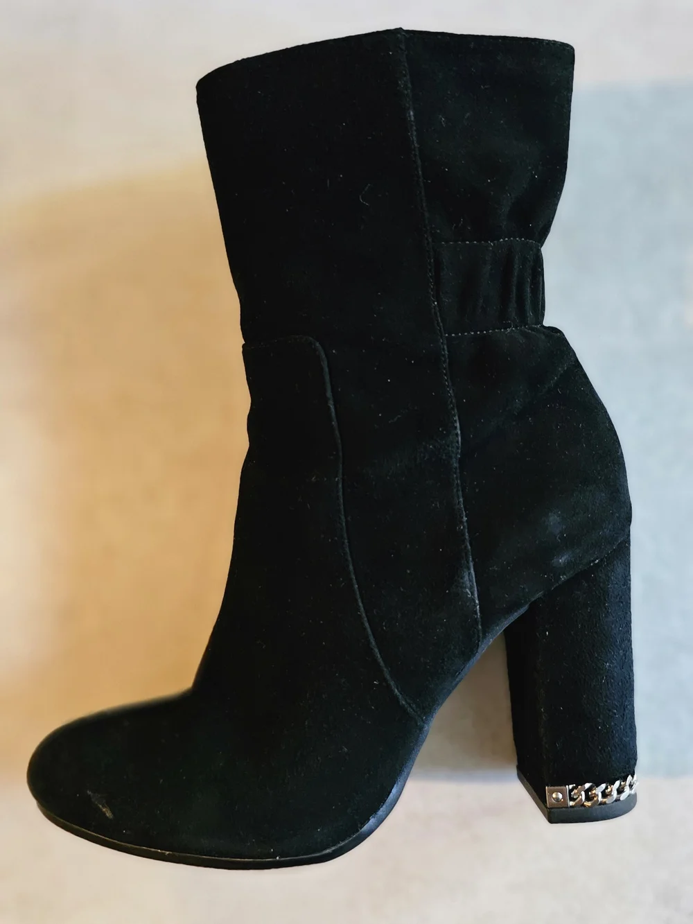 Michael Kors Black Suede Ankle Zip Booties